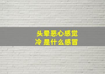 头晕恶心感觉冷 是什么感冒